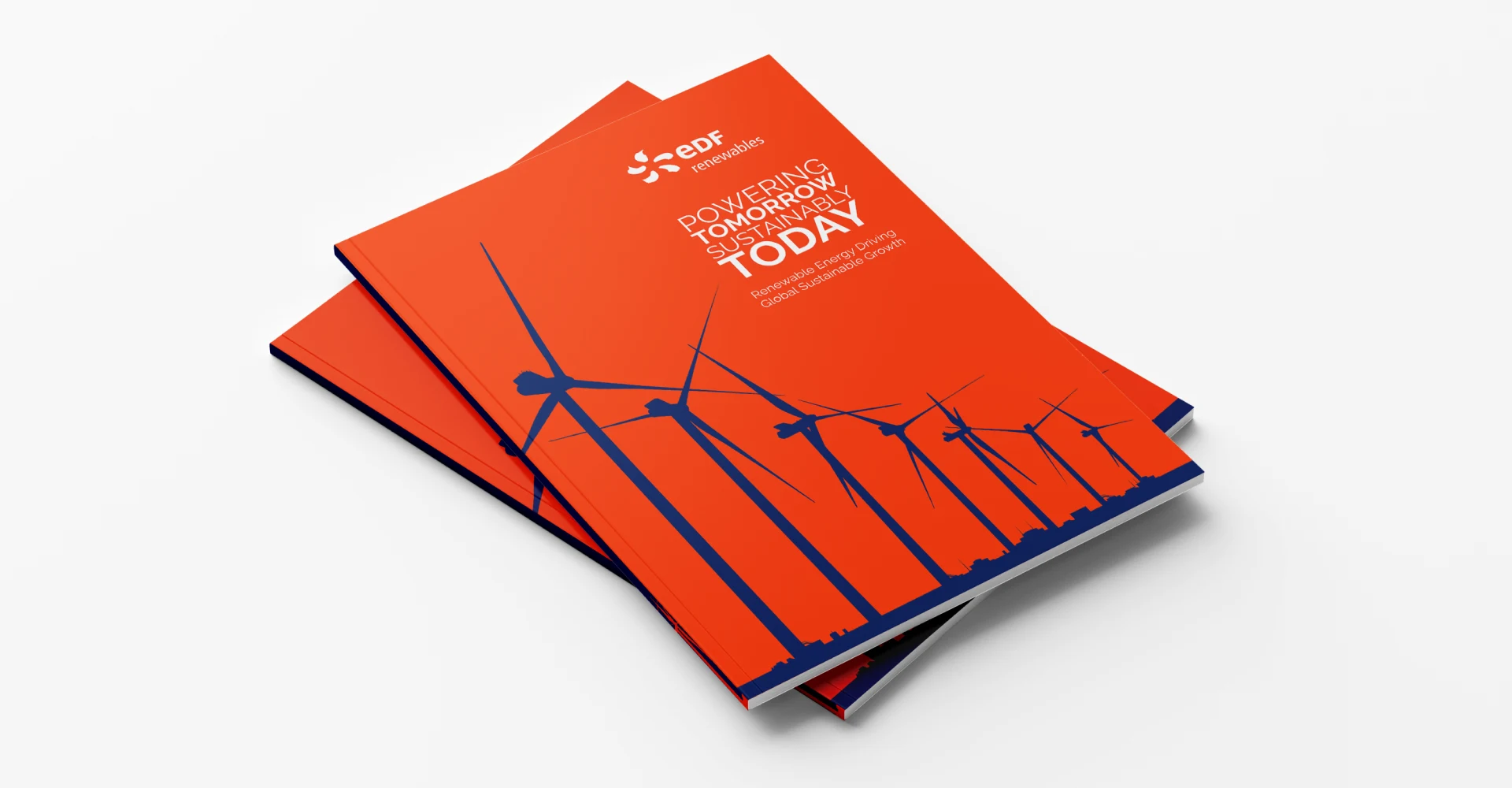 EDF Renewables corporate brochure visual communication design